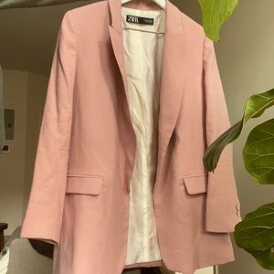 pink zara blazer! never worn